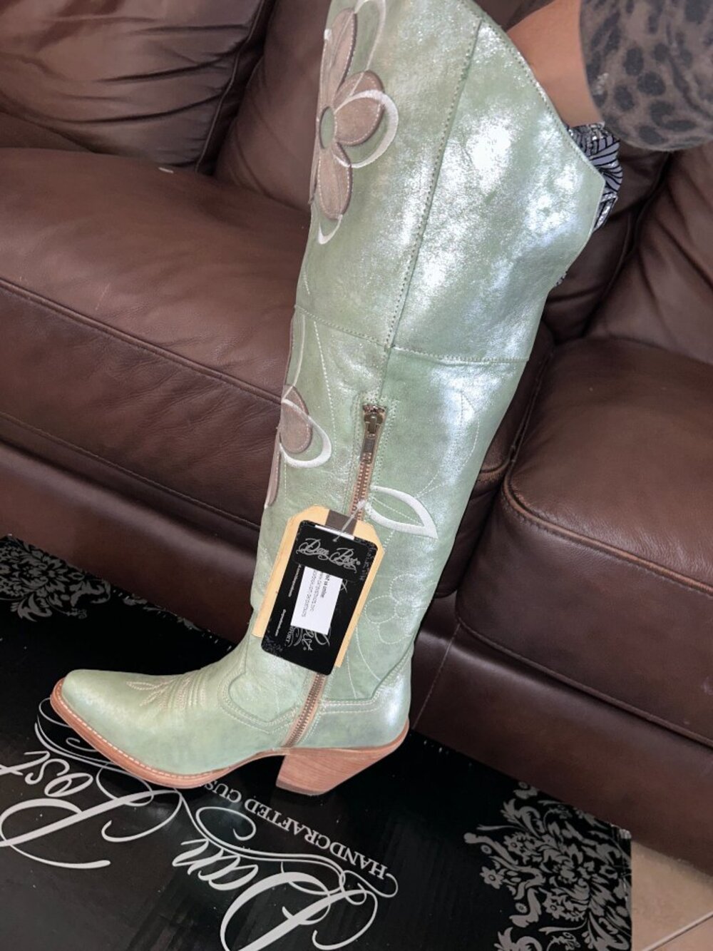 Dan Post Leather Jilted Floral Boots *NO LONGER MADE* - Picture 4 of 5